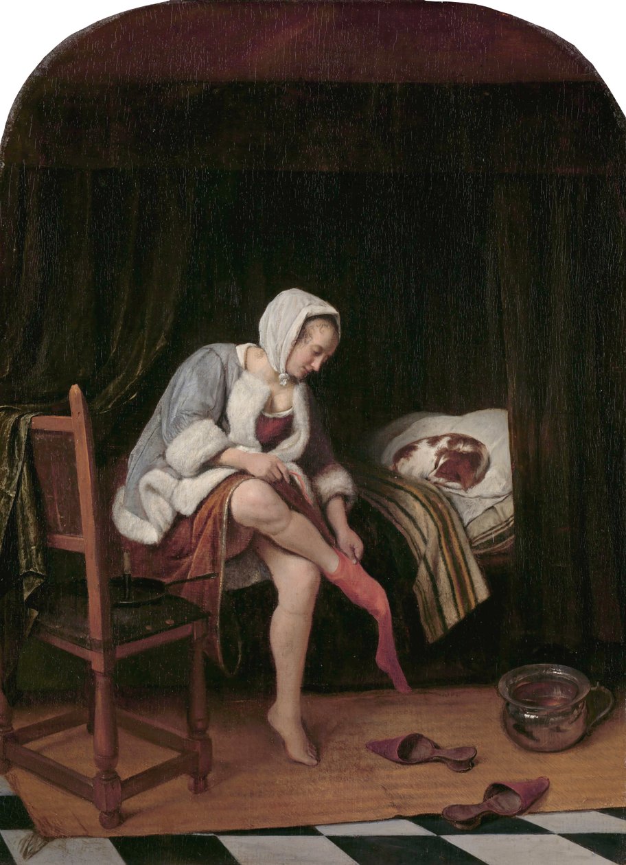 Kadının tuvaleti by Jan Havickszoon Steen
