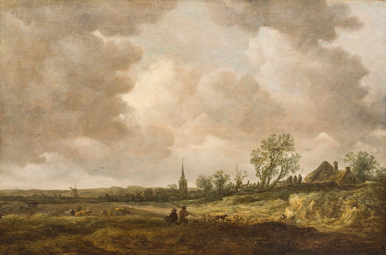 ದಿಬ್ಬಗಳೊಂದಿಗೆ ಭೂದೃಶ್ಯ, 1647 ಟರ್ಕ್ by Jan Josephsz van Goyen