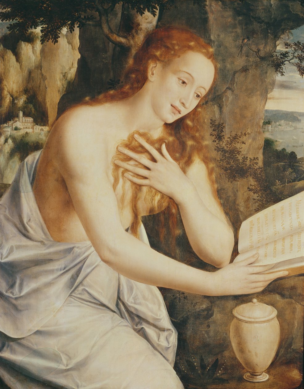 Mecdelli Meryem (ahşap üzerine yağlı boya) by Jan Massys or Metsys