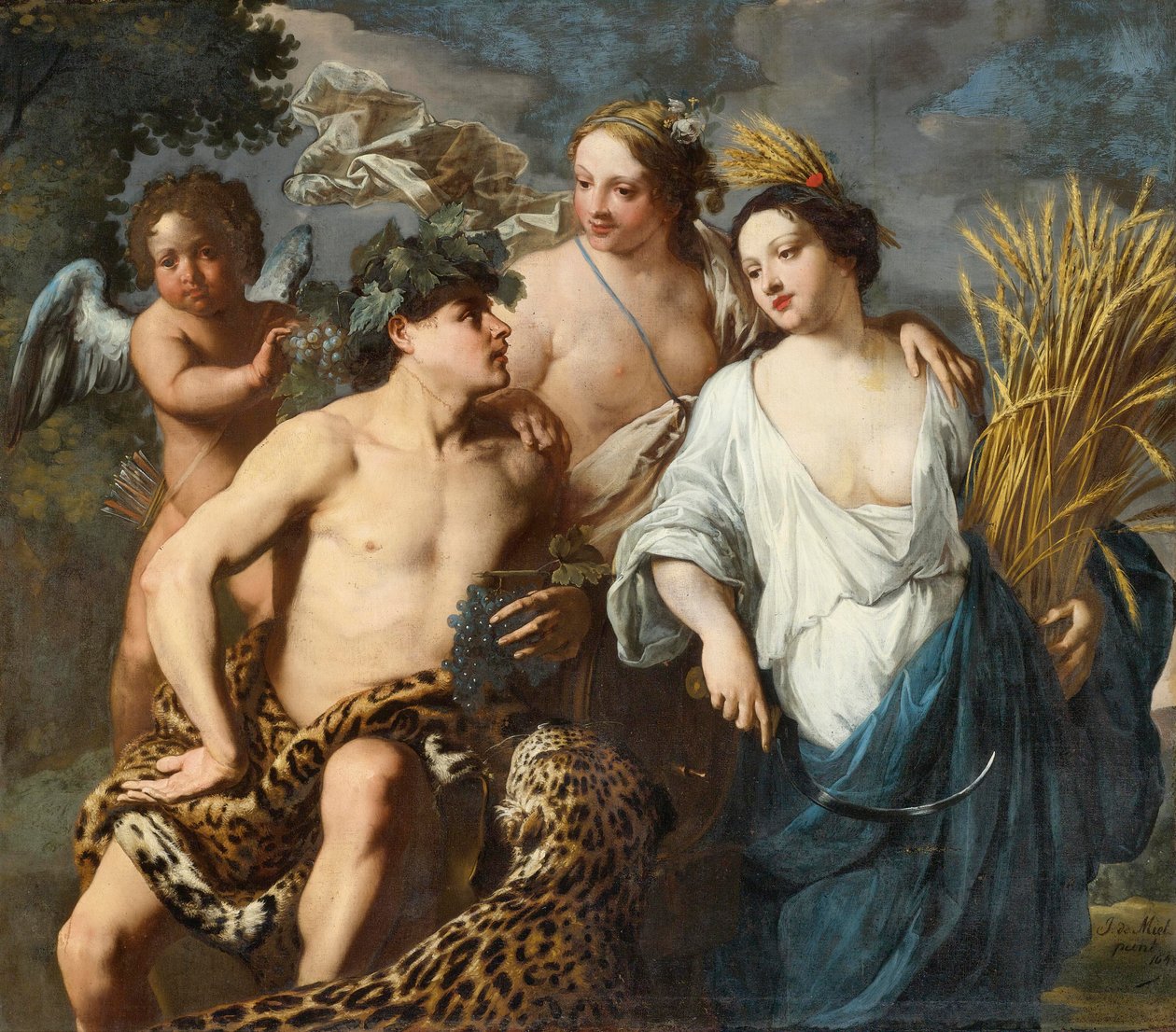 Ceres, Bacchus ve Venüs by Jan Miel