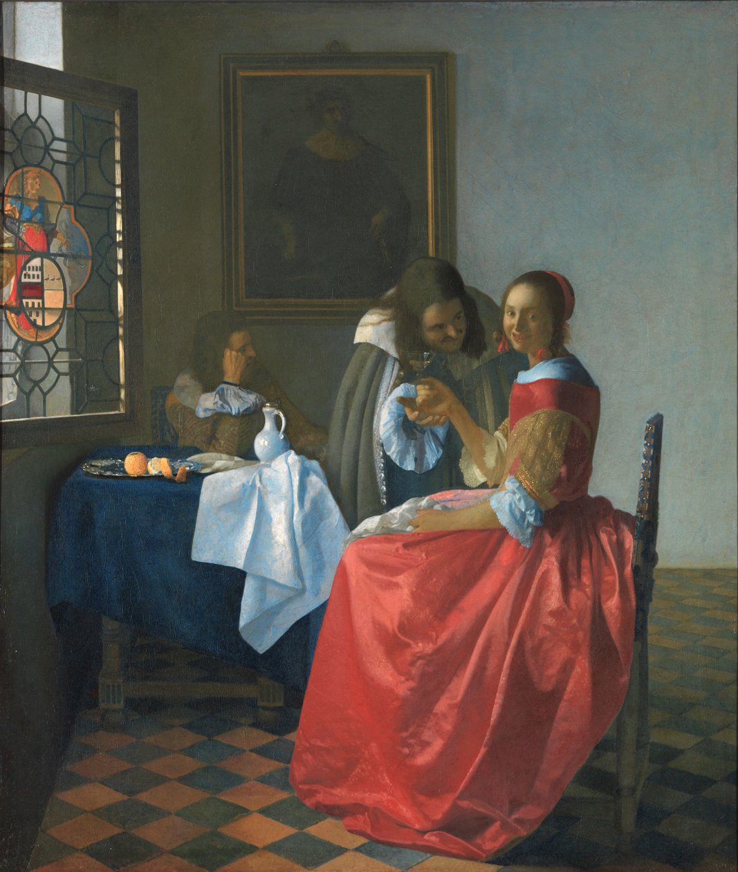 Şarap kadehi olan kız by Jan Vermeer van Delft
