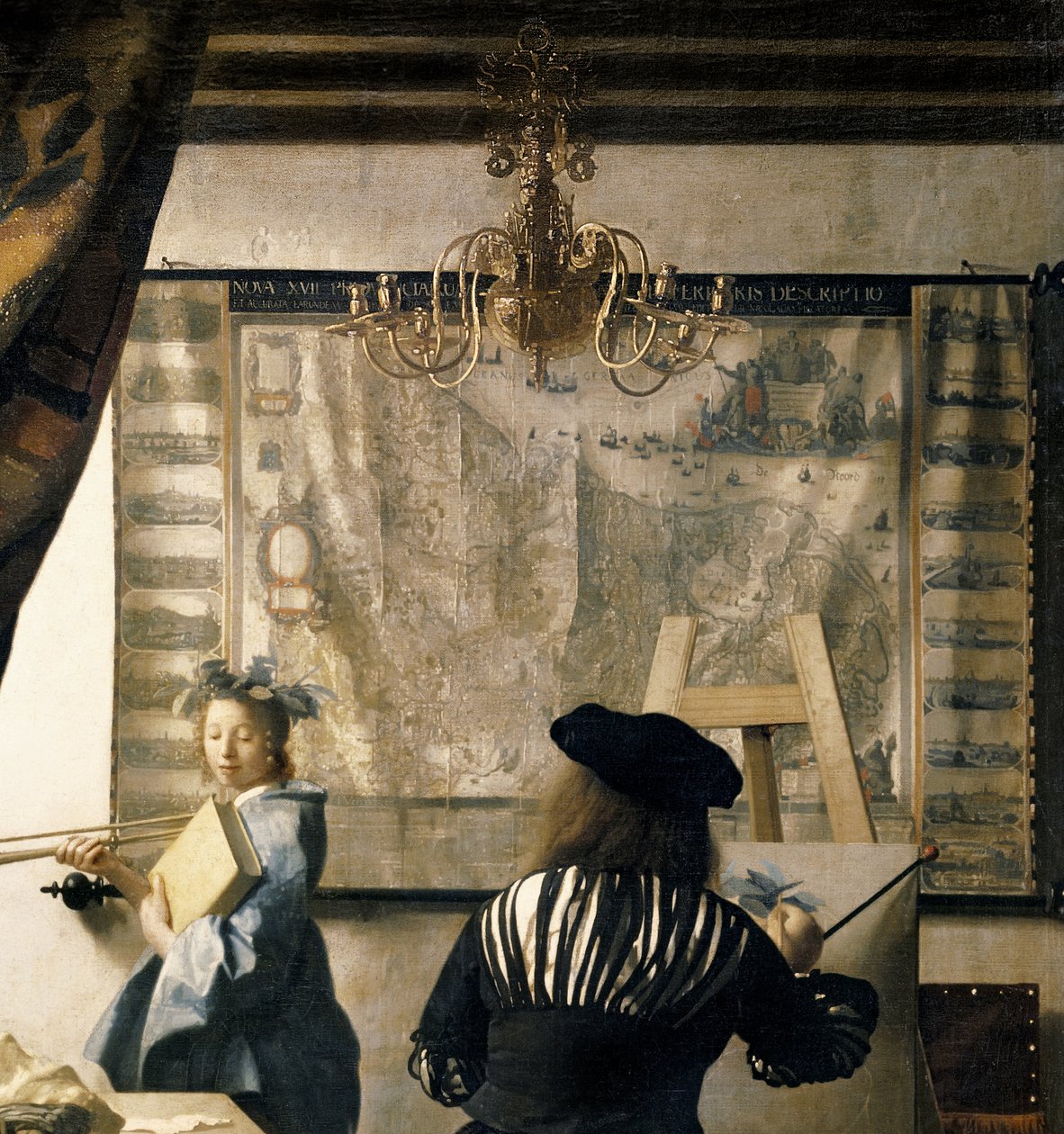 Sanatçılar Stüdyosu, c.1665-66 tuval üzerine yağlı boya detayı 408 by Jan Vermeer van Delft