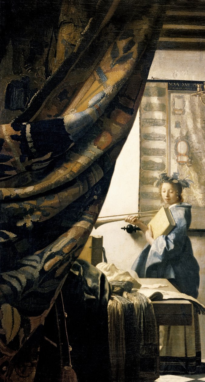 Sanatçılar Stüdyosu, c.1665-66 tuval üzerine yağlı boya detayı 408 by Jan Vermeer van Delft