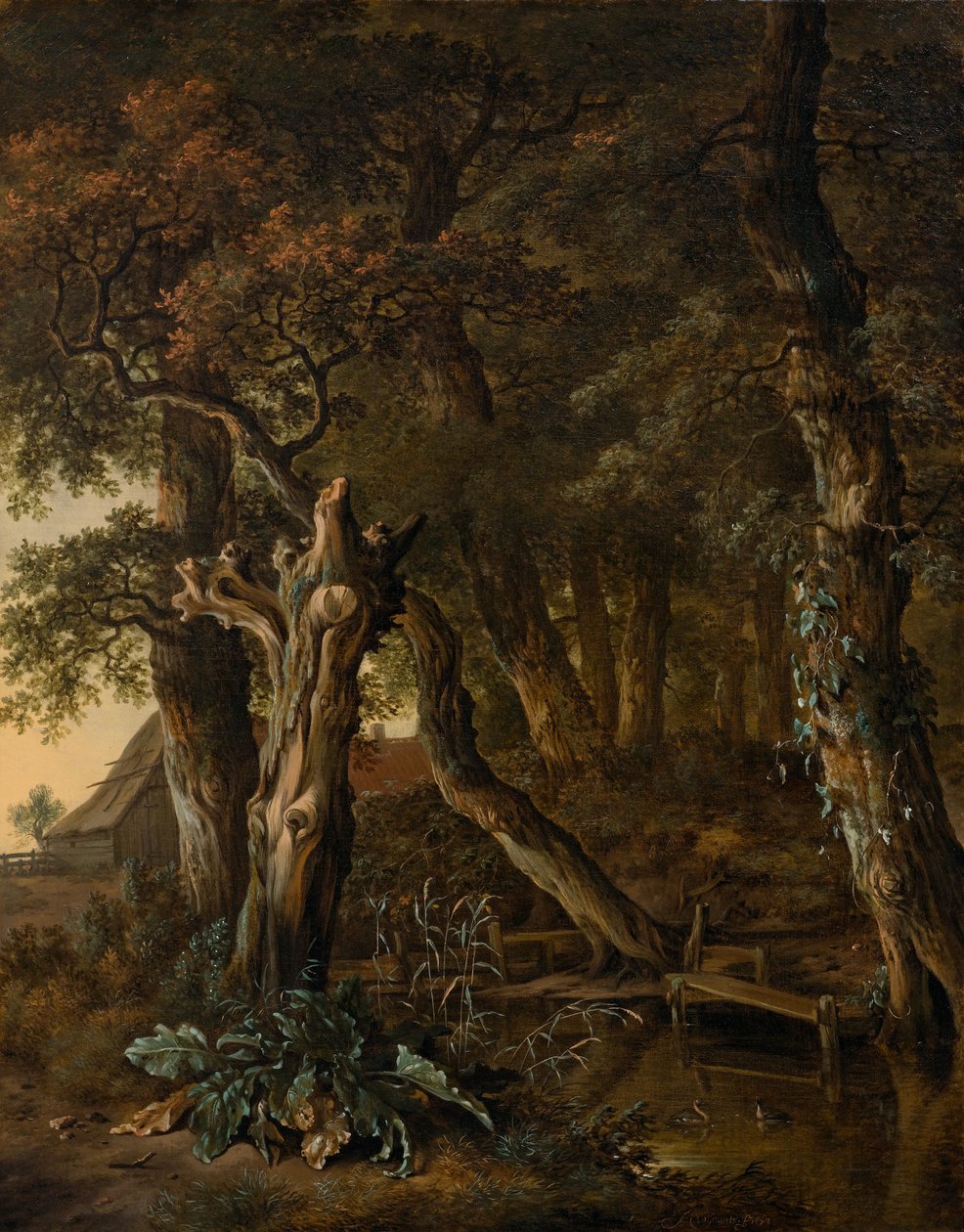 Bir köprü ile orman manzarası by Jan Wijnants