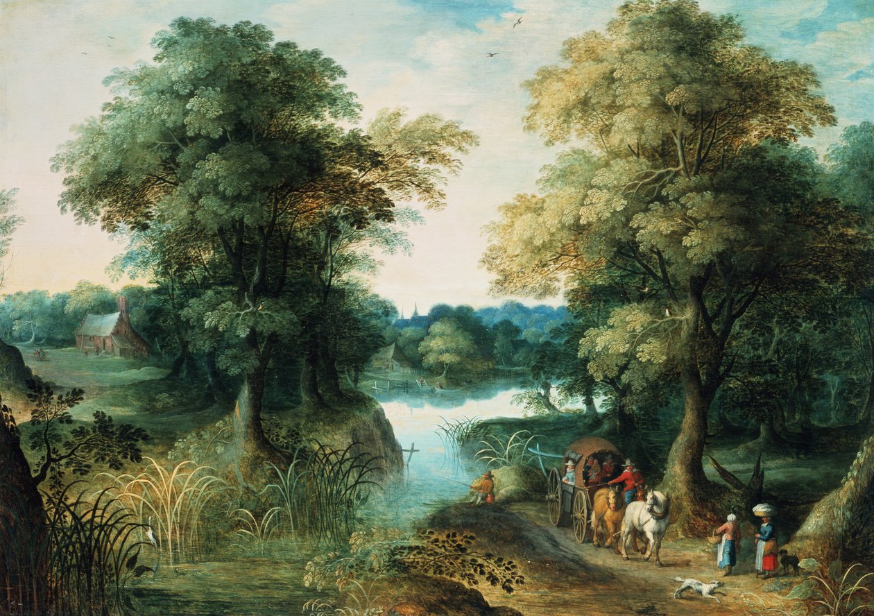 Nehir Manzarası by Jan the Elder Brueghel