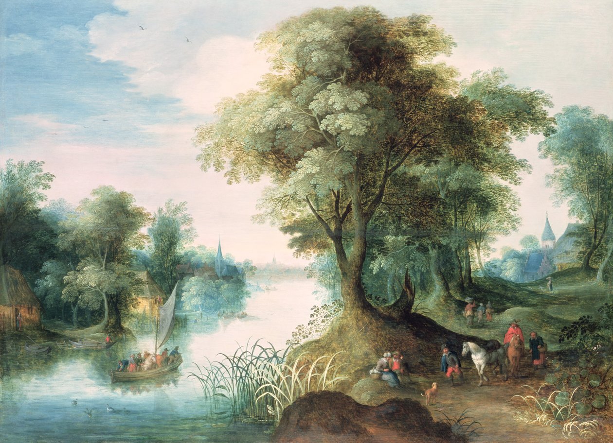 Nehir Manzarası by Jan the Elder Brueghel