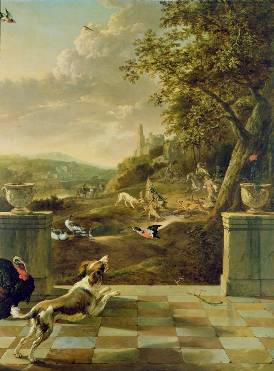 avlanma sahnesi by Jan Baptist Weenix