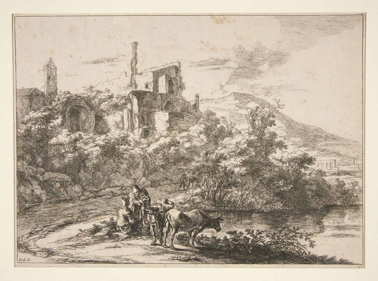 Nehrin Yanındaki İki İnek, Tivoli by Jan Both