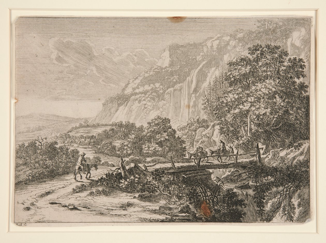 Ahşap köprü. Tivoli Yakın Sulmona. by Jan Both