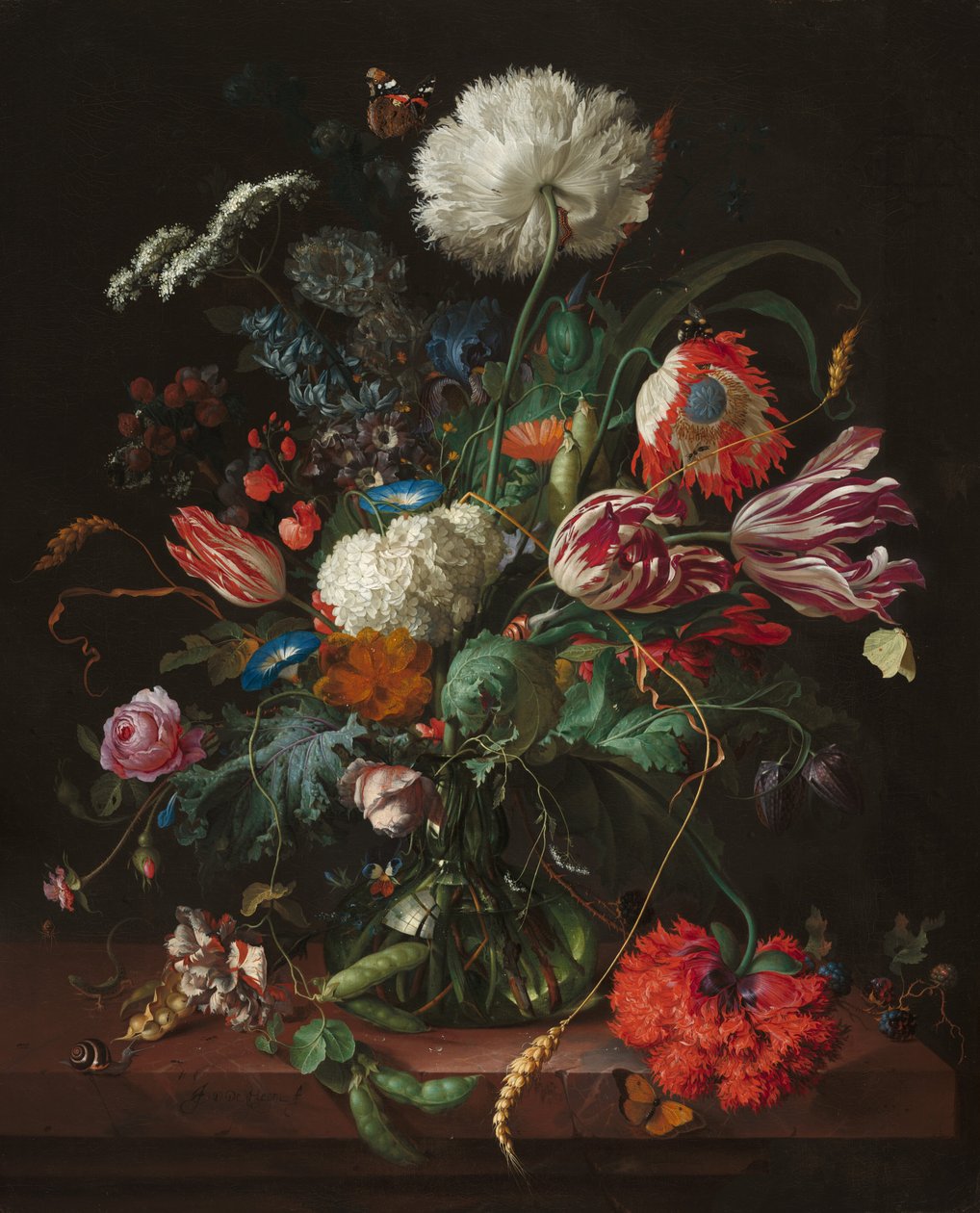 Çiçek Vazosu, c. 1660. by Jan Davidsz de Heem