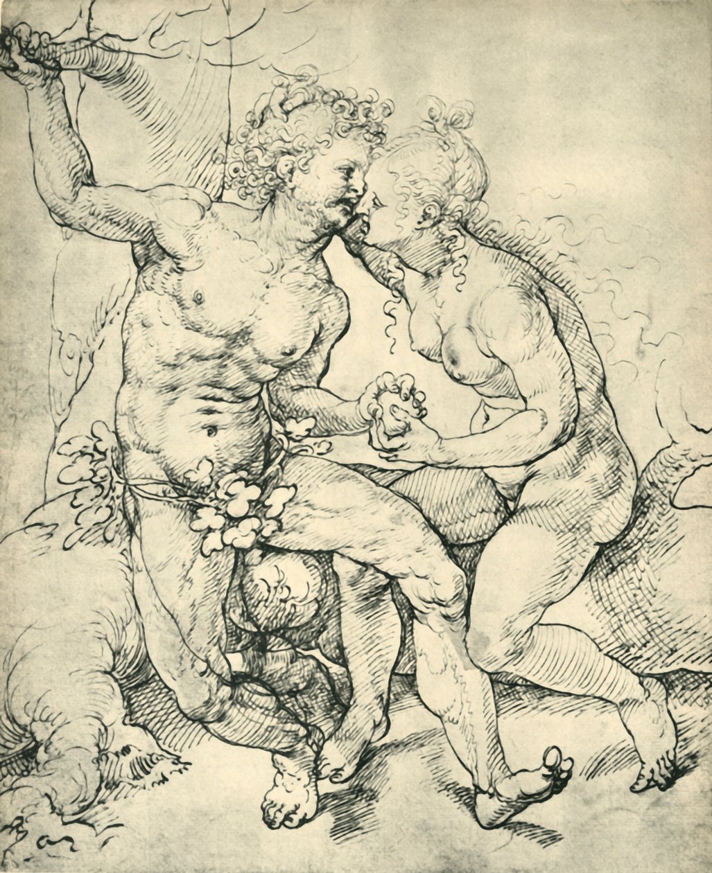 Adem ve Havva, 1520-1525, 1943. by Jan Gossaert