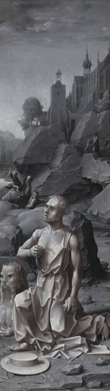 Aziz Jerome Tövbekar [sağ panel], c. 15091512. by Jan Gossaert