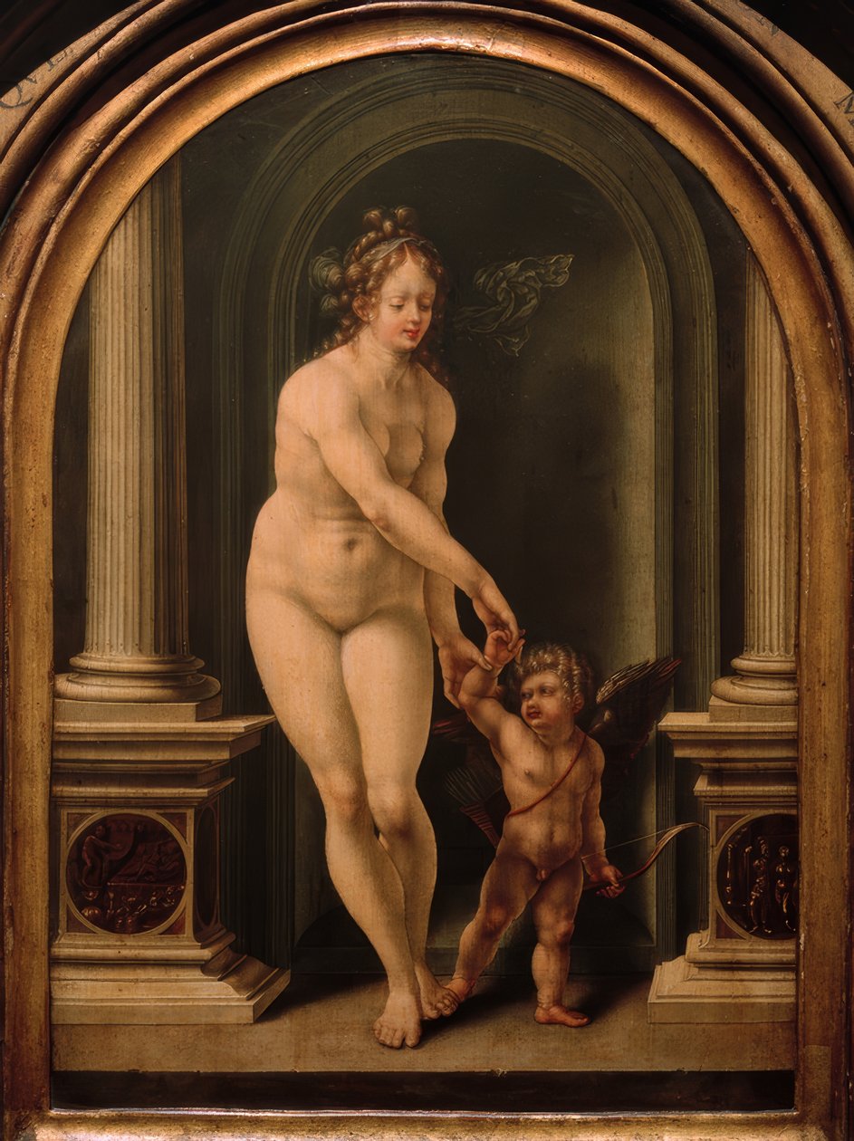 Venüs ve Aşk Tanrısı by Jan Gossaert