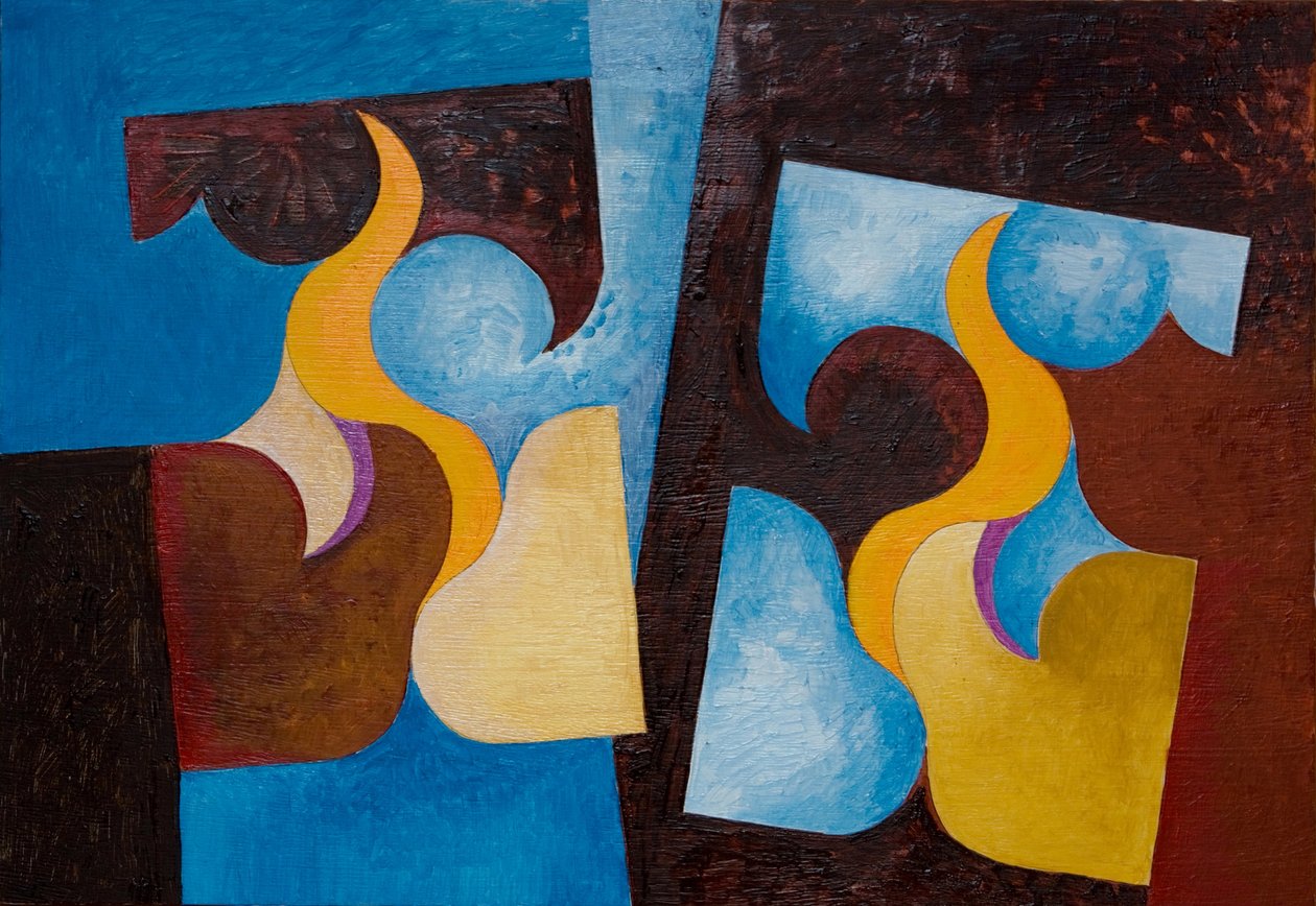 Flames Licking Up, 2007 (tahta üzerine yağlı boya) by Jan Groneberg