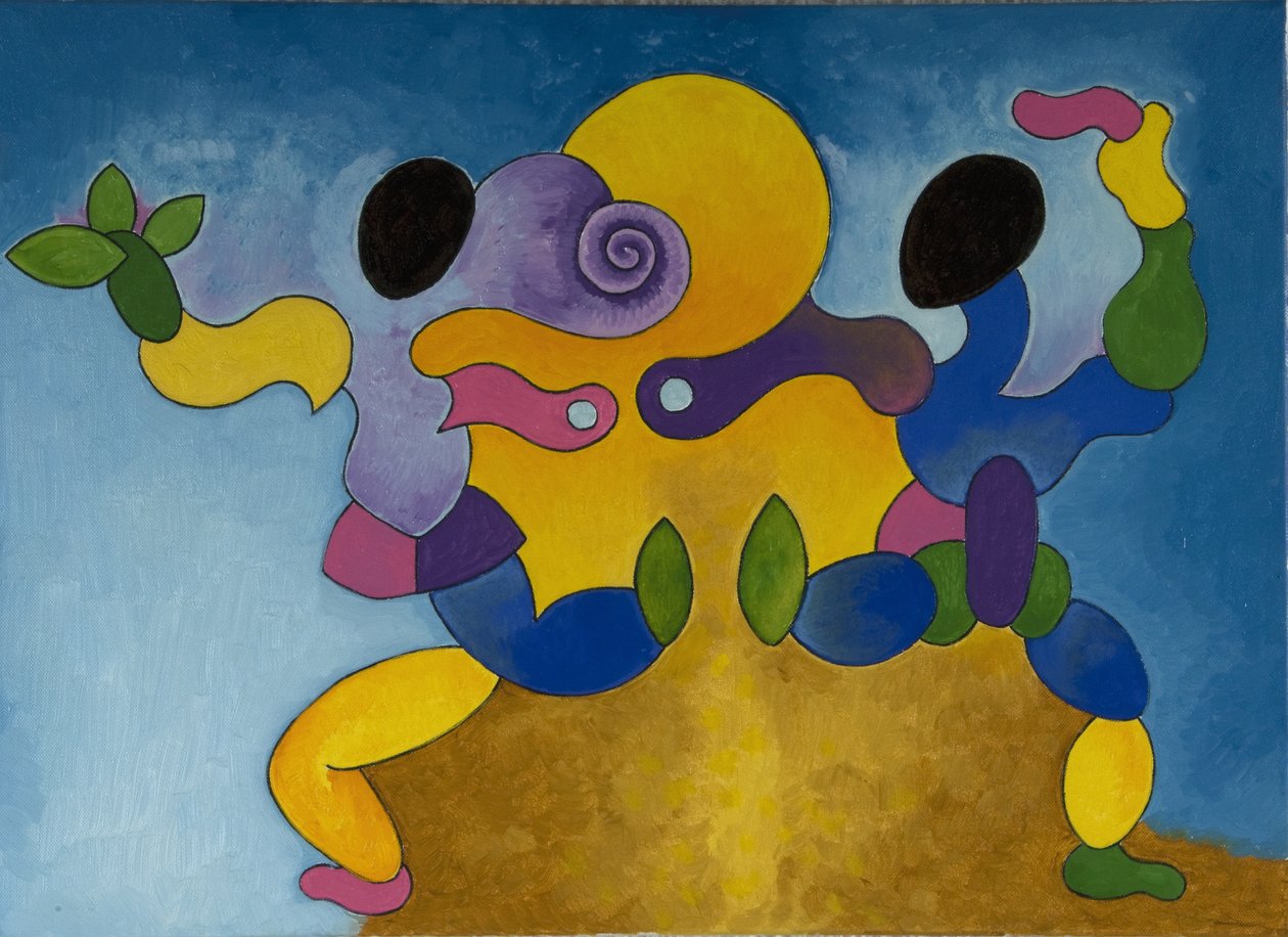 Çiftleşme Dansı, 2007 (tuval üzerine yağlı boya) by Jan Groneberg