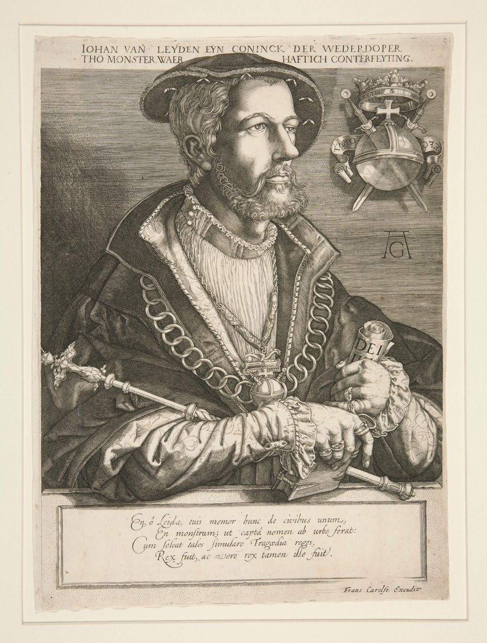 Jan Beuckelszoon (Jan van Leyden) by Jan Harmensz. Muller