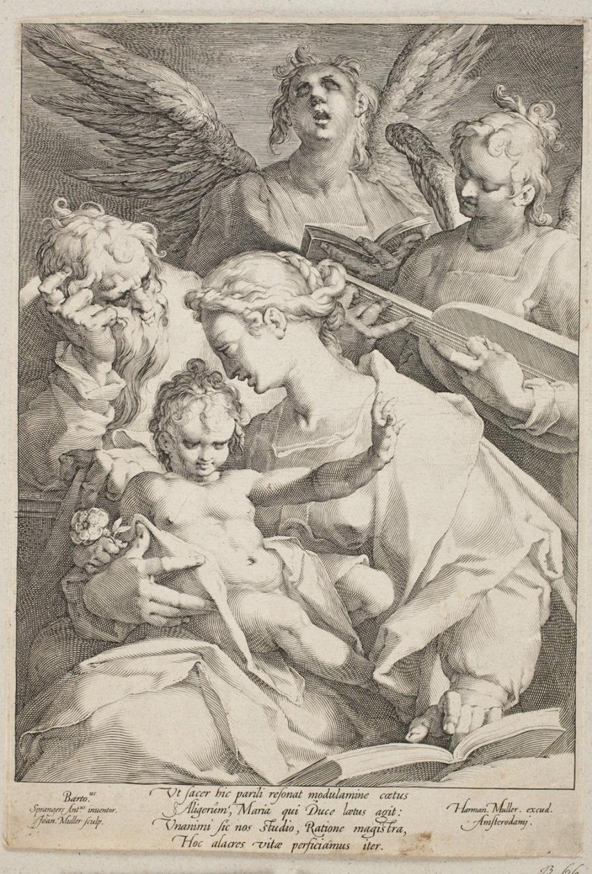 Meleklerin Katıldığı Kutsal Aile by Jan Harmensz. Muller