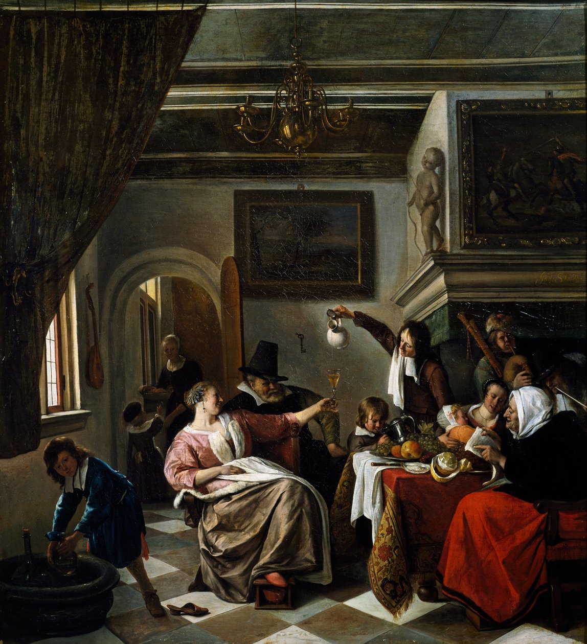 Aile kutlaması, Jan Steen (1626-1679) by Jan Havicksz. Steen