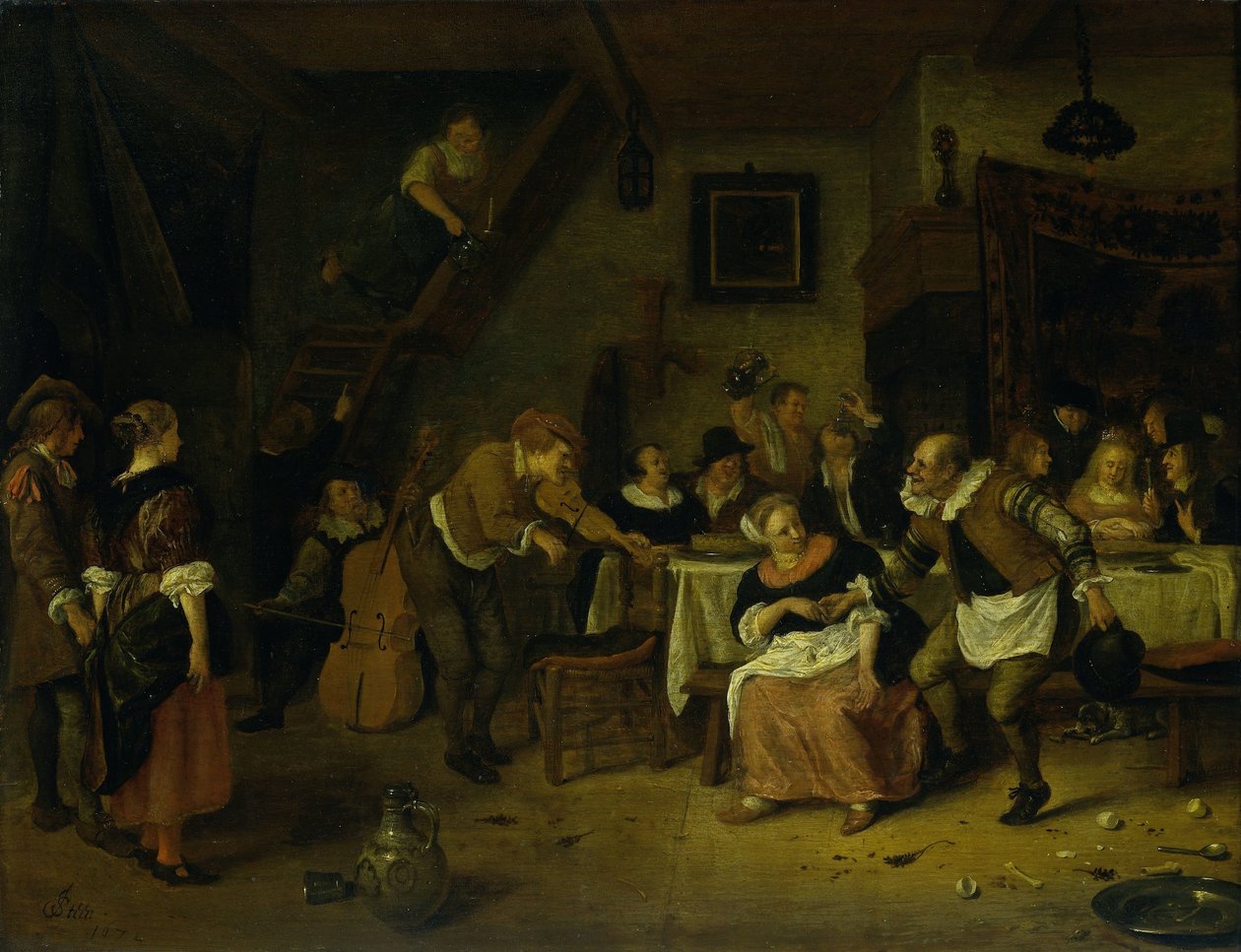 köylü düğünü by Jan Havicksz. Steen