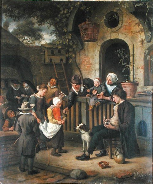 Küçük Aptal (tuval üzerine yağlı boya) by Jan Havicksz. Steen