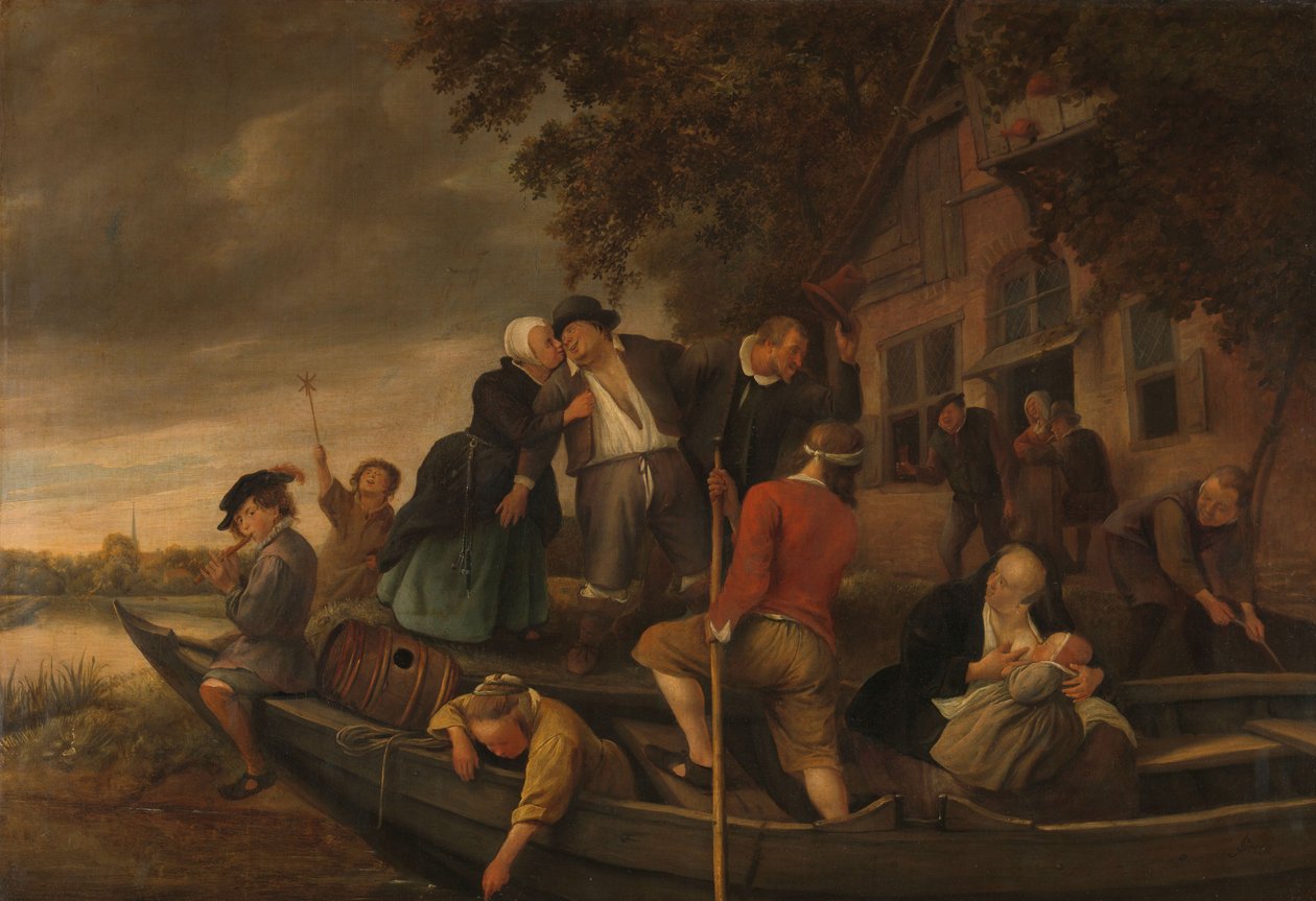 neşeli eve dönüş by Jan Havicksz. Steen