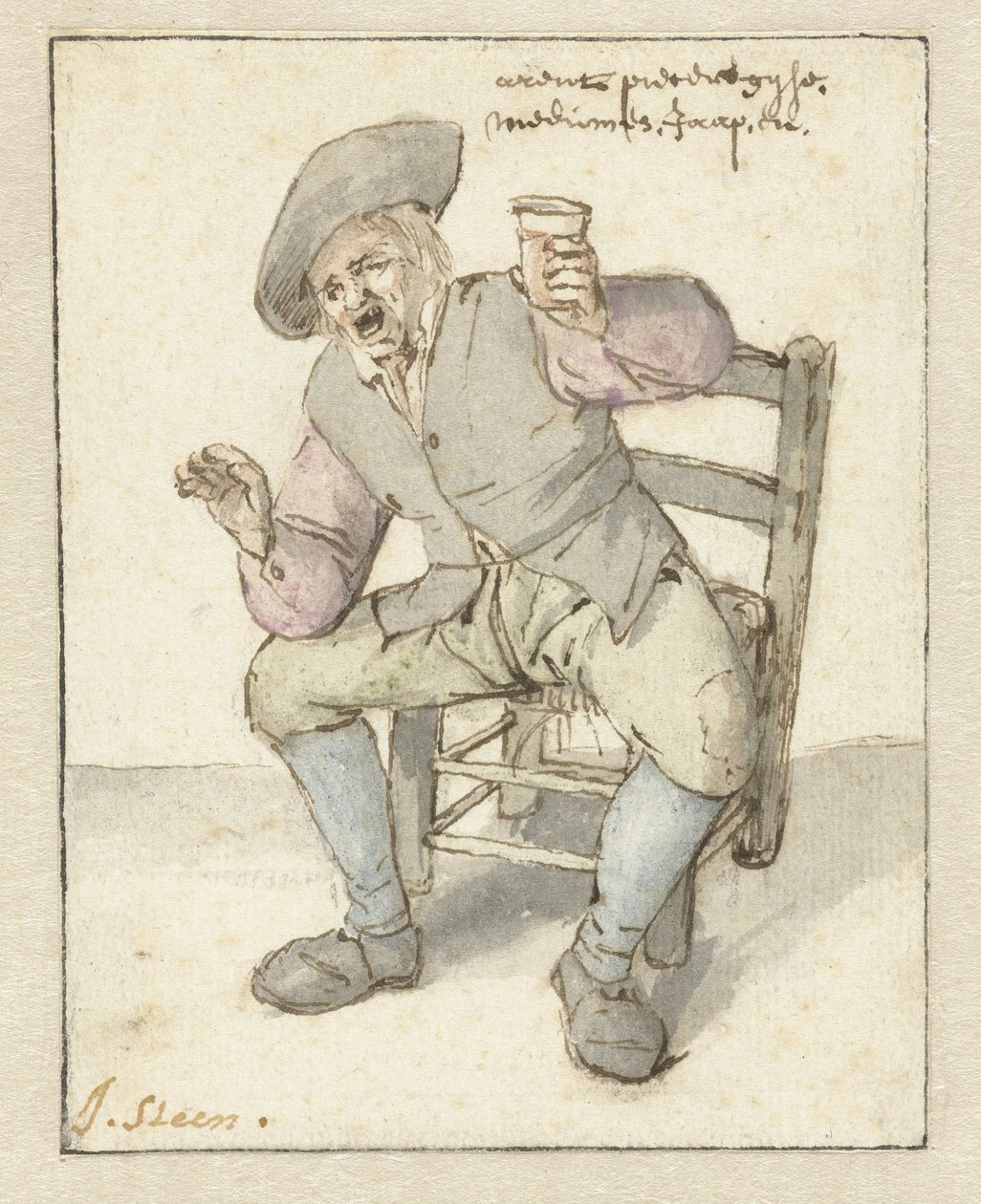 şarkı söyleyen çiftçi by Jan Havicksz. Steen