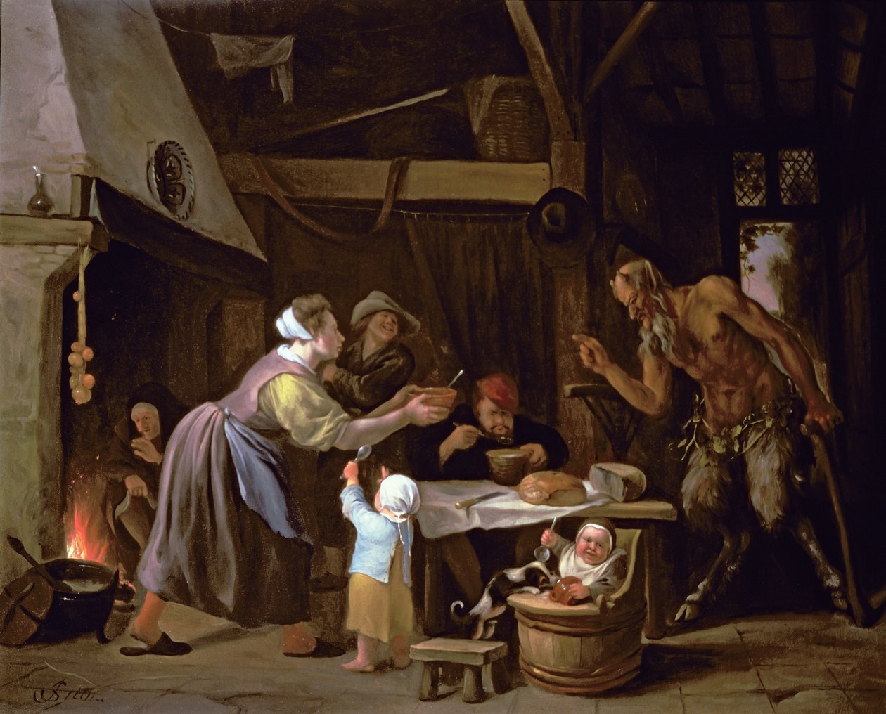 Satirler ve Aile by Jan Havickszoon Steen
