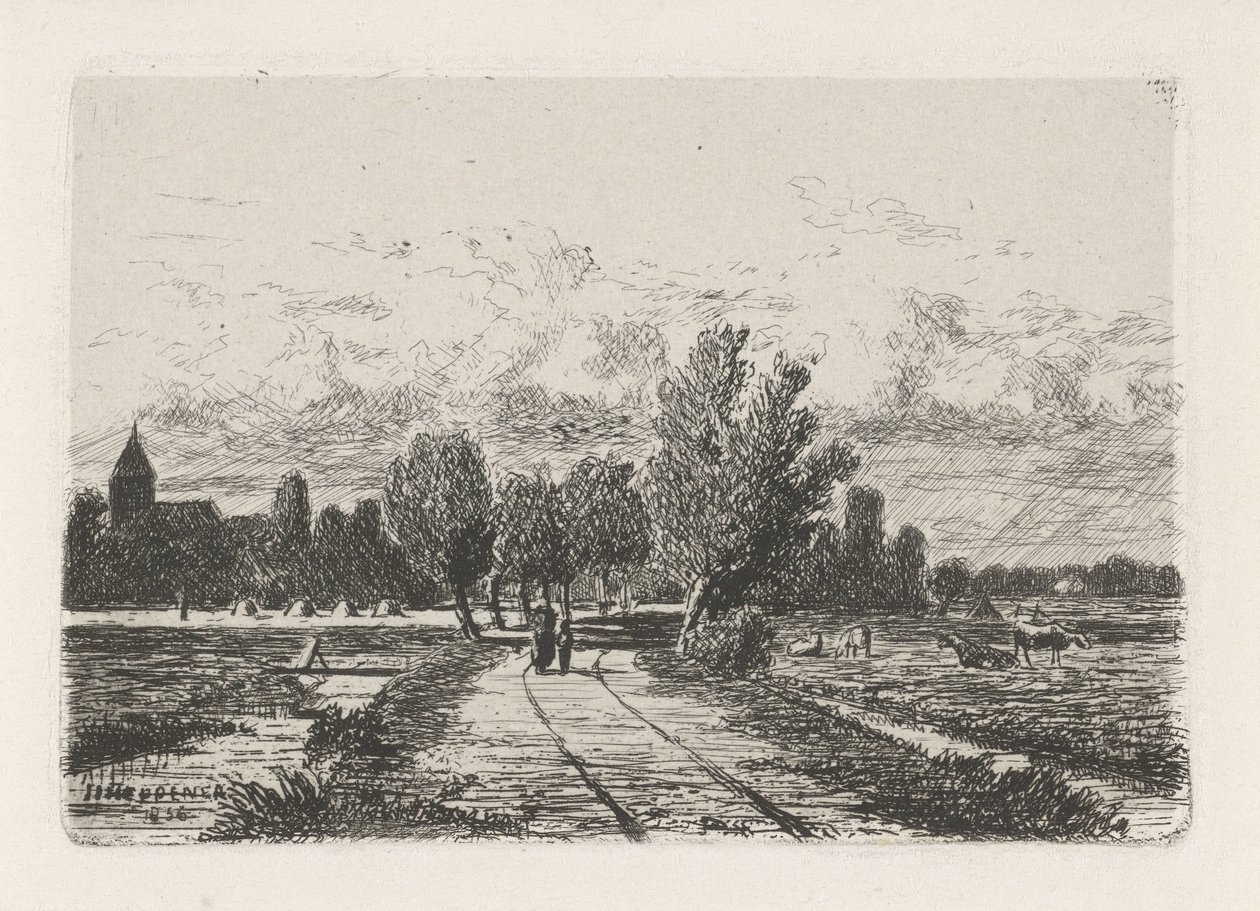 polder manzarası by Jan Heppener
