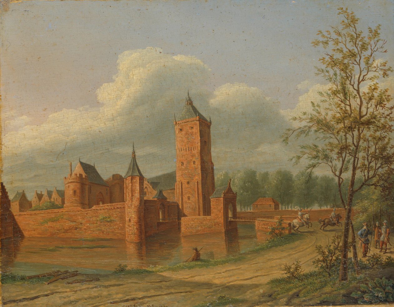 Vianen yakınlarındaki Batestein Kalesi by Jan Jacob Teyler van Hall