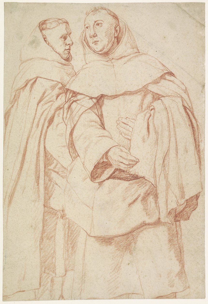 İki ayakta rahip by Jan Josef Horemans (I)