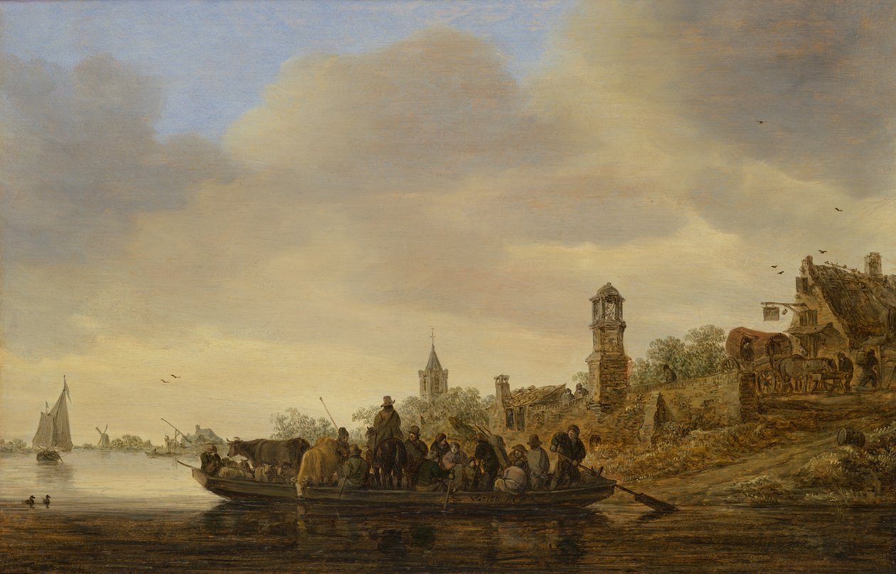 Feribot (panelde yağ) by Jan Josephsz van Goyen