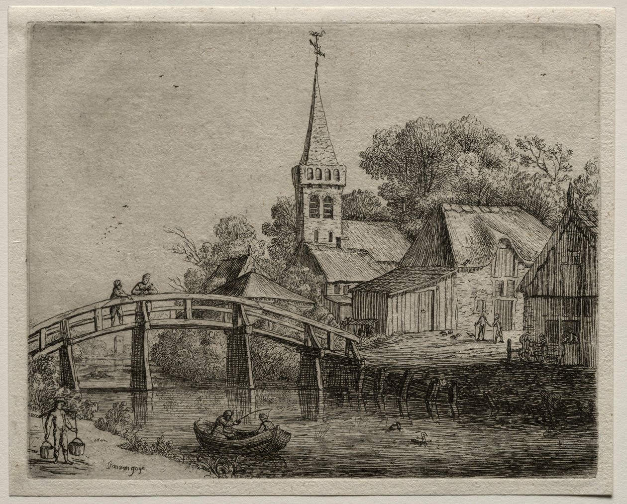 Ahşap Köprü. by Jan Josephsz van Goyen