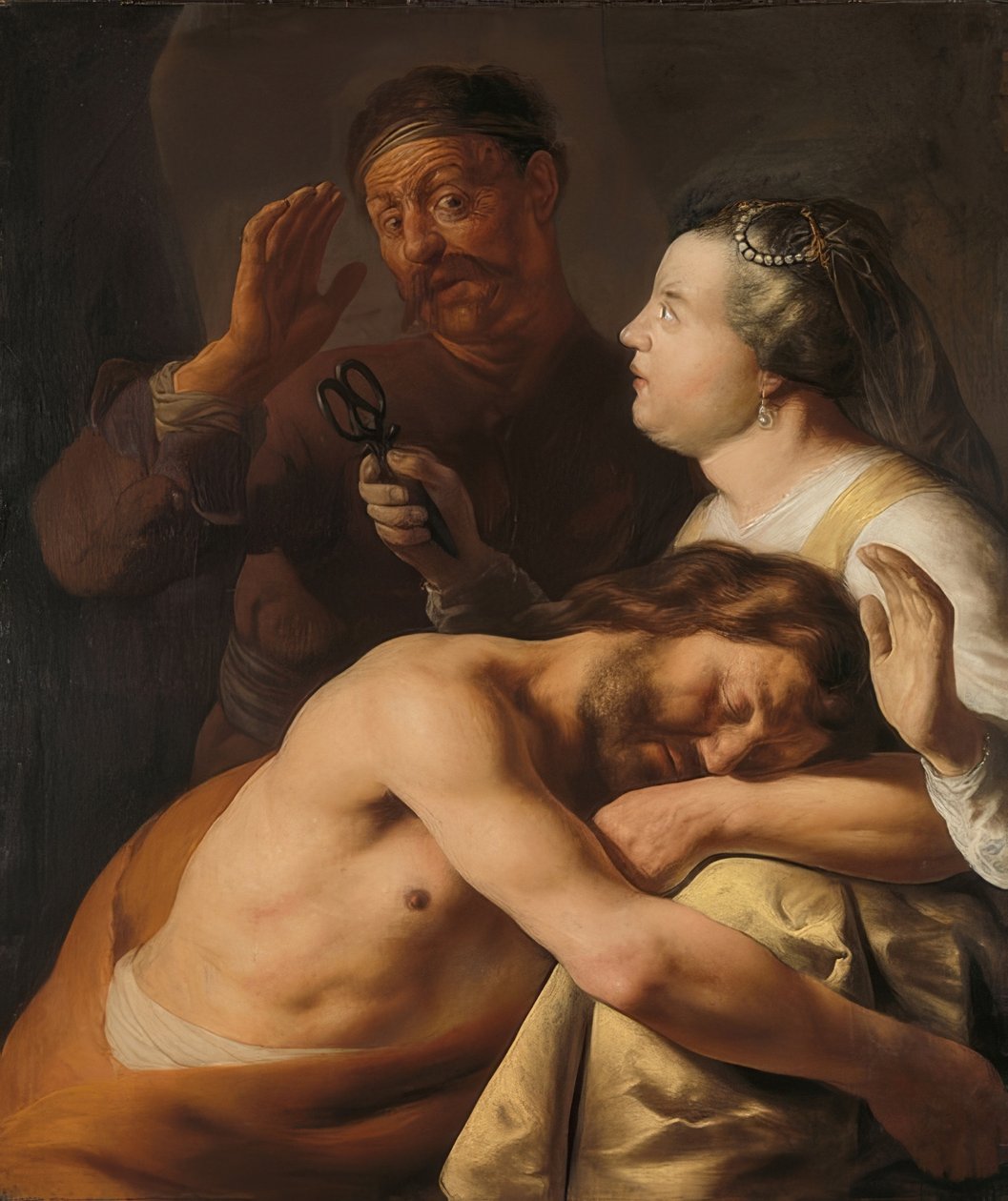 Samson ve Delilah. 1630-35 by Jan Lievens