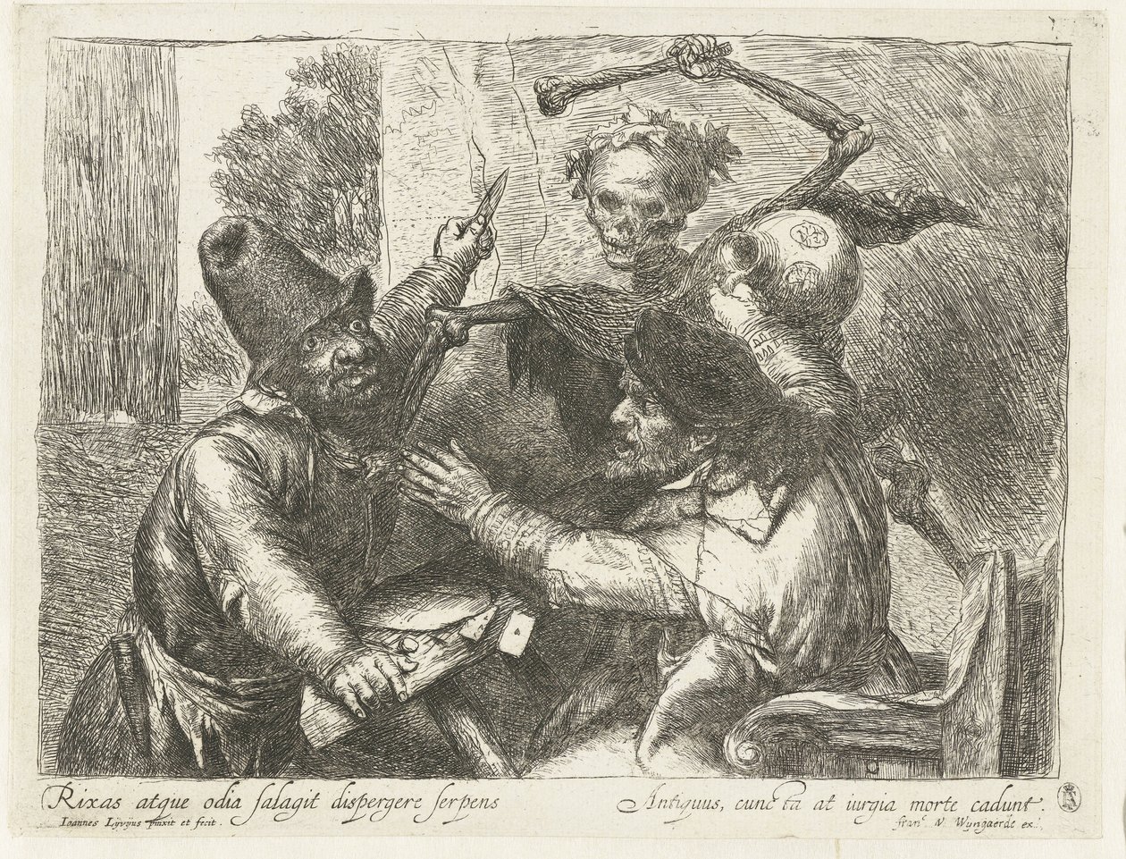 Bükümlü Kart Oyuncuları ve Ölüm by Jan Lievens