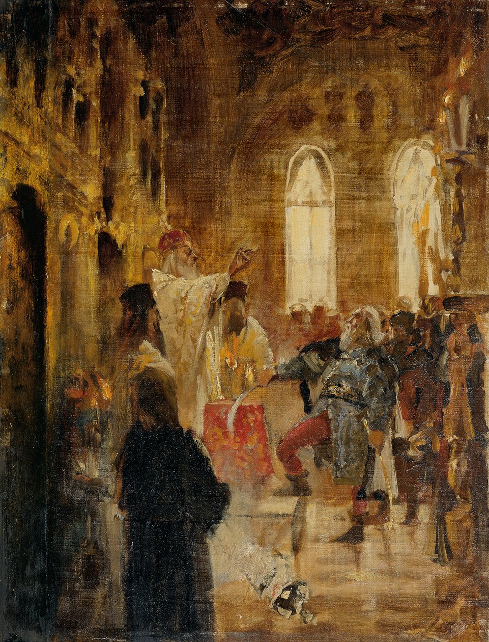 taç giyme sahnesi by Jan Matejko