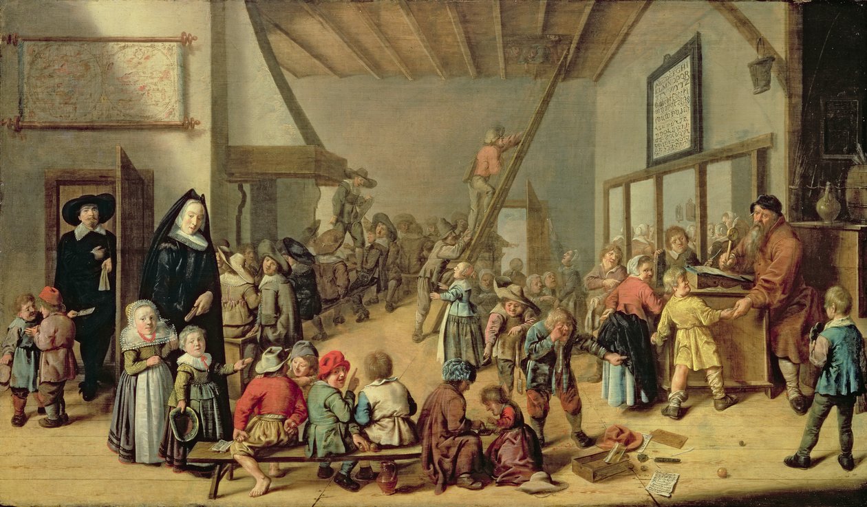 Okul Odası, 1634 by Jan Miense Molenaer
