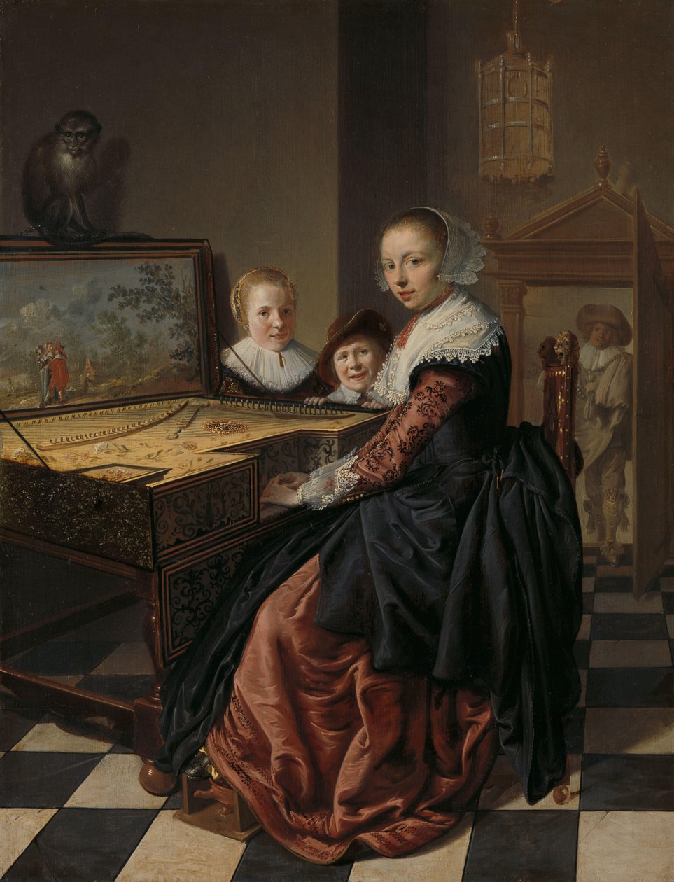 Virginal oynayan kadın by Jan Miense Molenaer