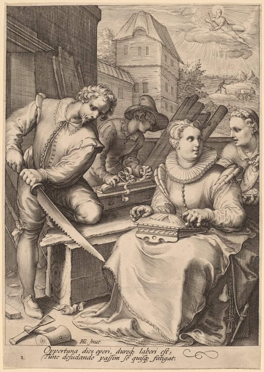 öğlen by Jan Pietersz Saenredam, after Hendrik Goltzius