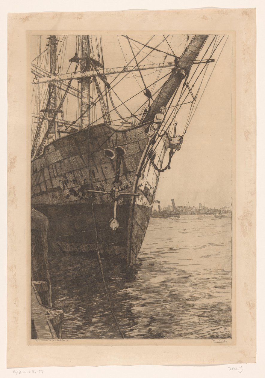 bir geminin pruvası by Jan Sirks (signed by artist)