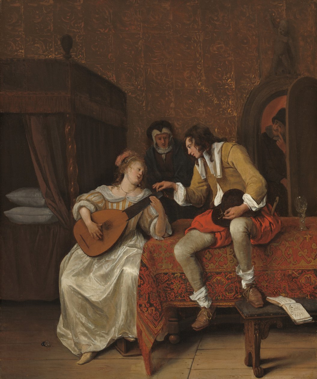 Ascagnes ve Lucelle (Müzik Dersi) by Jan Steen