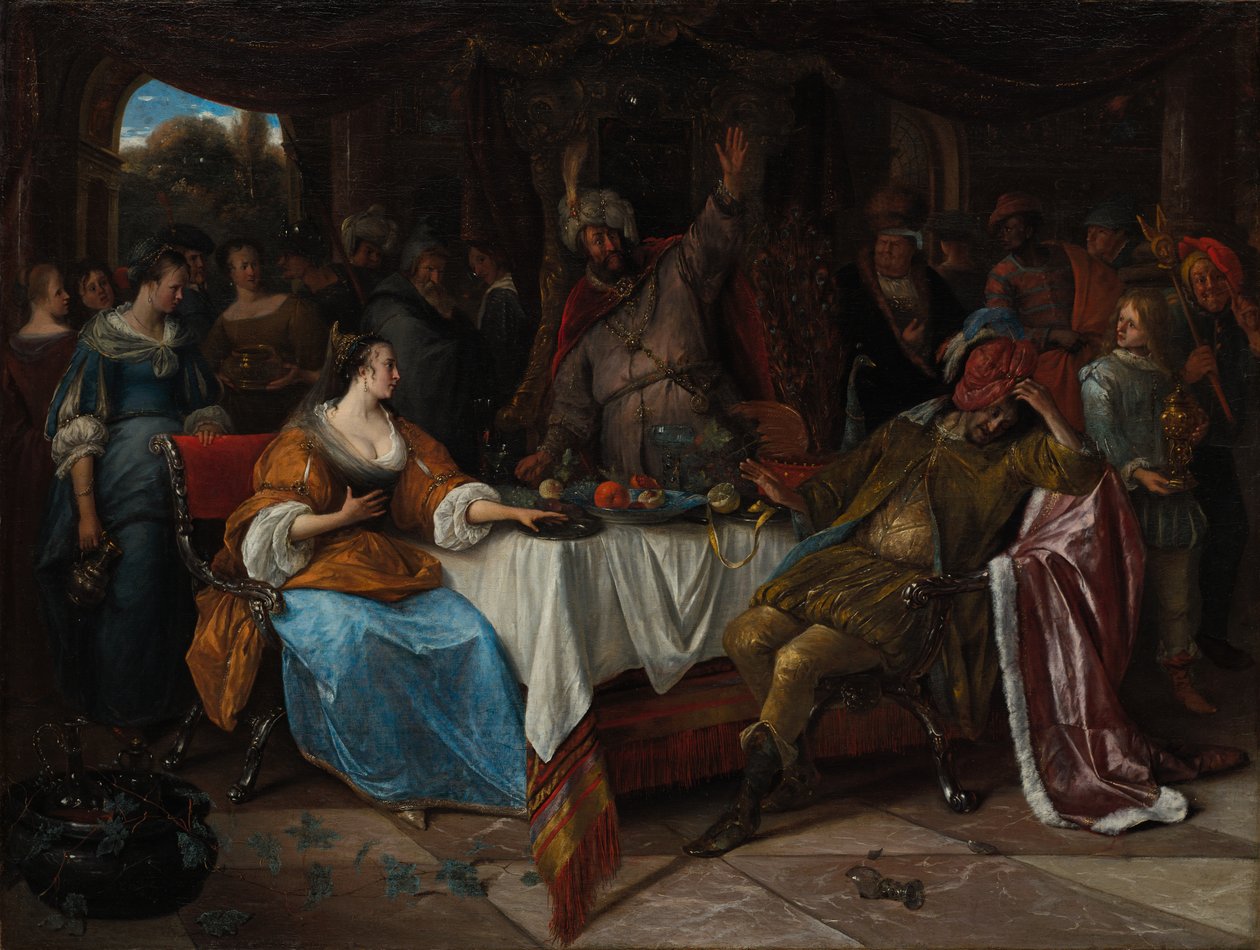 Ester, Ahaşveroş ve Haman by Jan Steen