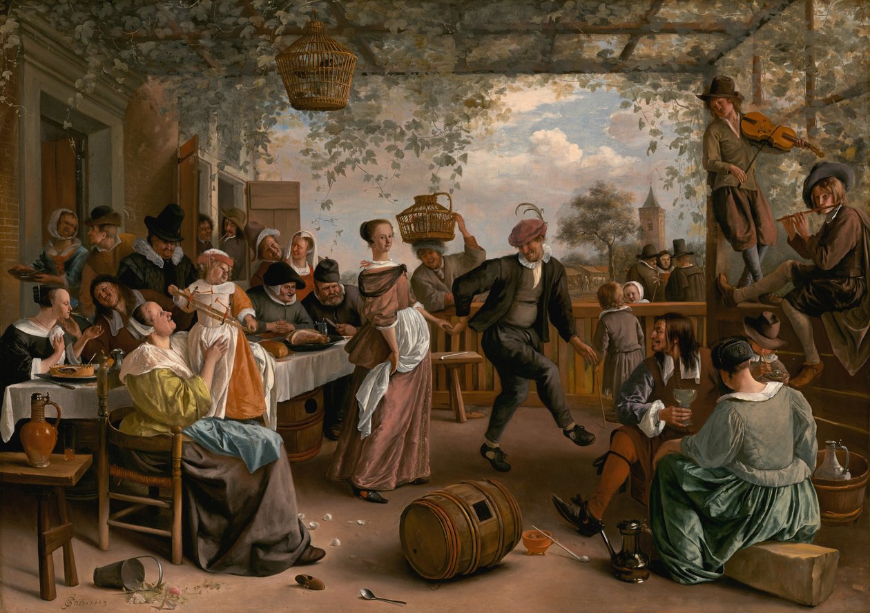 Dans Eden Çift, 1663. by Jan Steen
