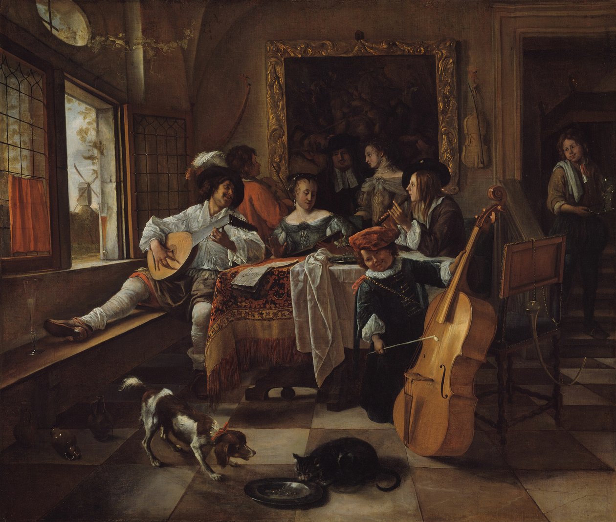 Aile Konseri, 1666. by Jan Steen