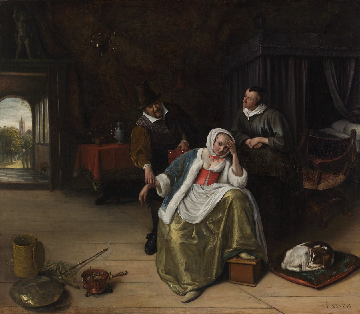 Aşk Hastası Bakire, ca. 1660. by Jan Steen