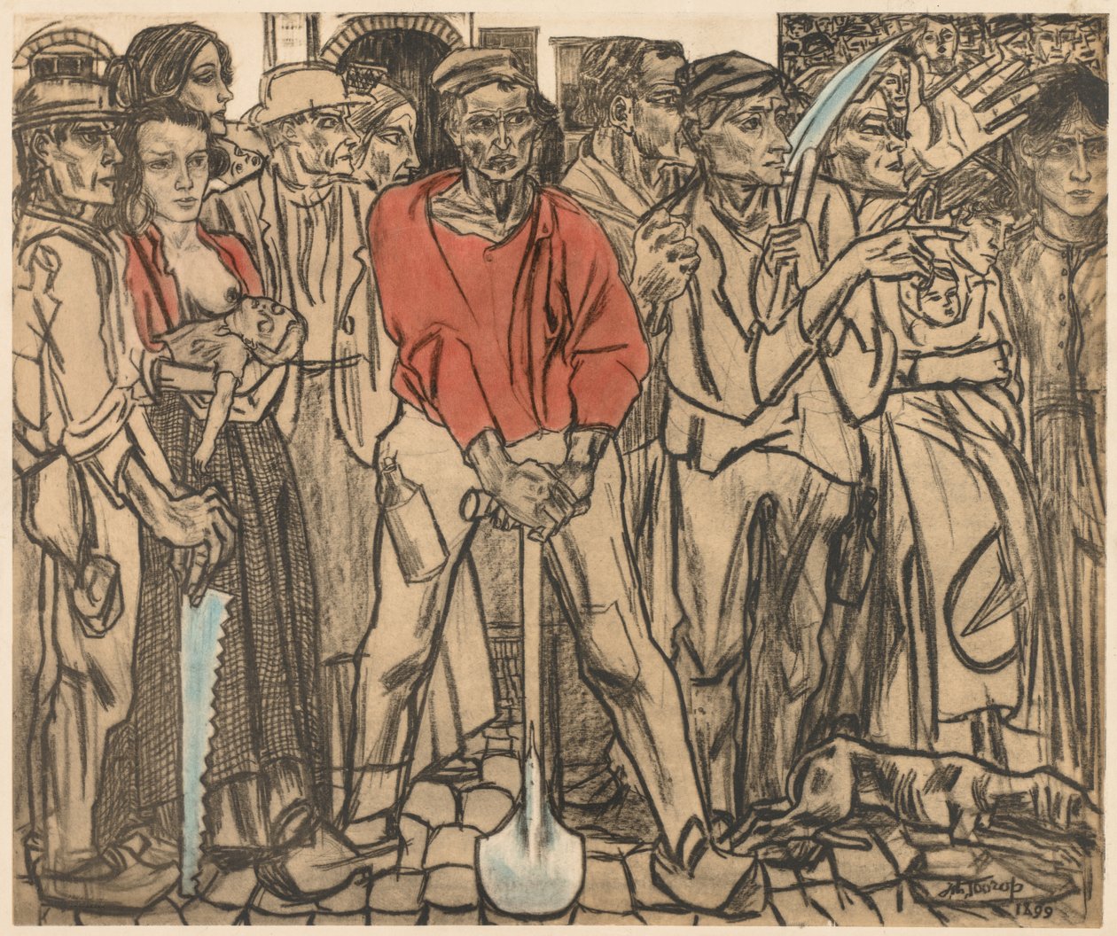 Bir Grup İşçi by Jan Toorop
