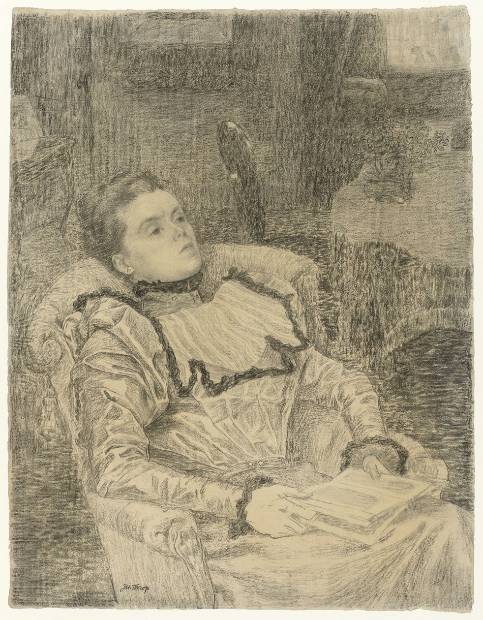 Annie Toorop'un Portresi by Jan Toorop