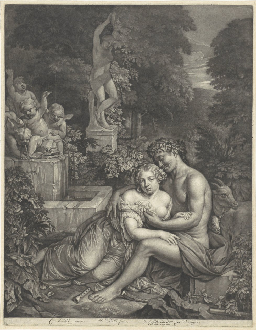 Vertumnus ve Pomona by Jan Verkolje (I)