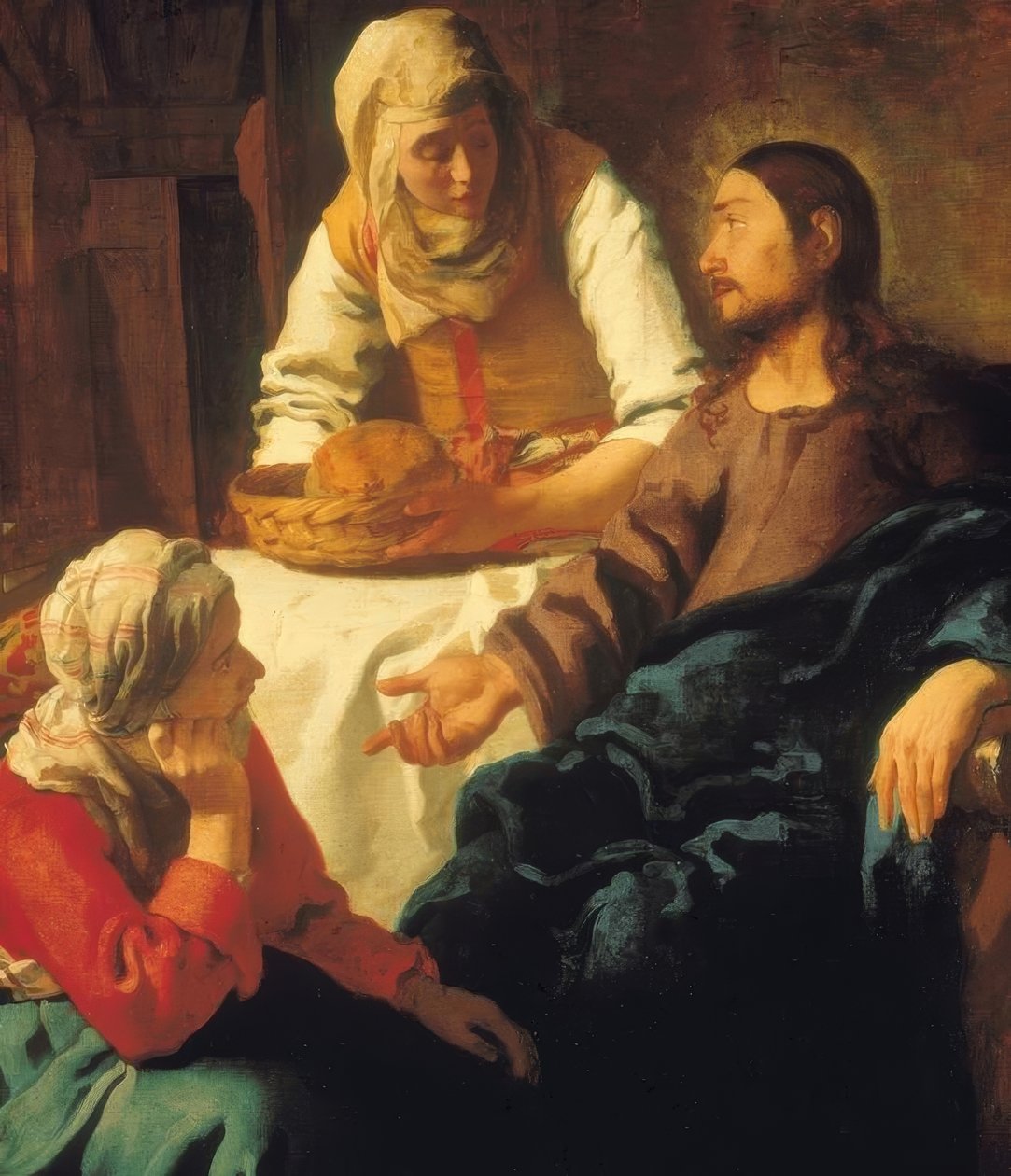 Meryem ve Martha ile Mesih by Jan Vermeer van Delft