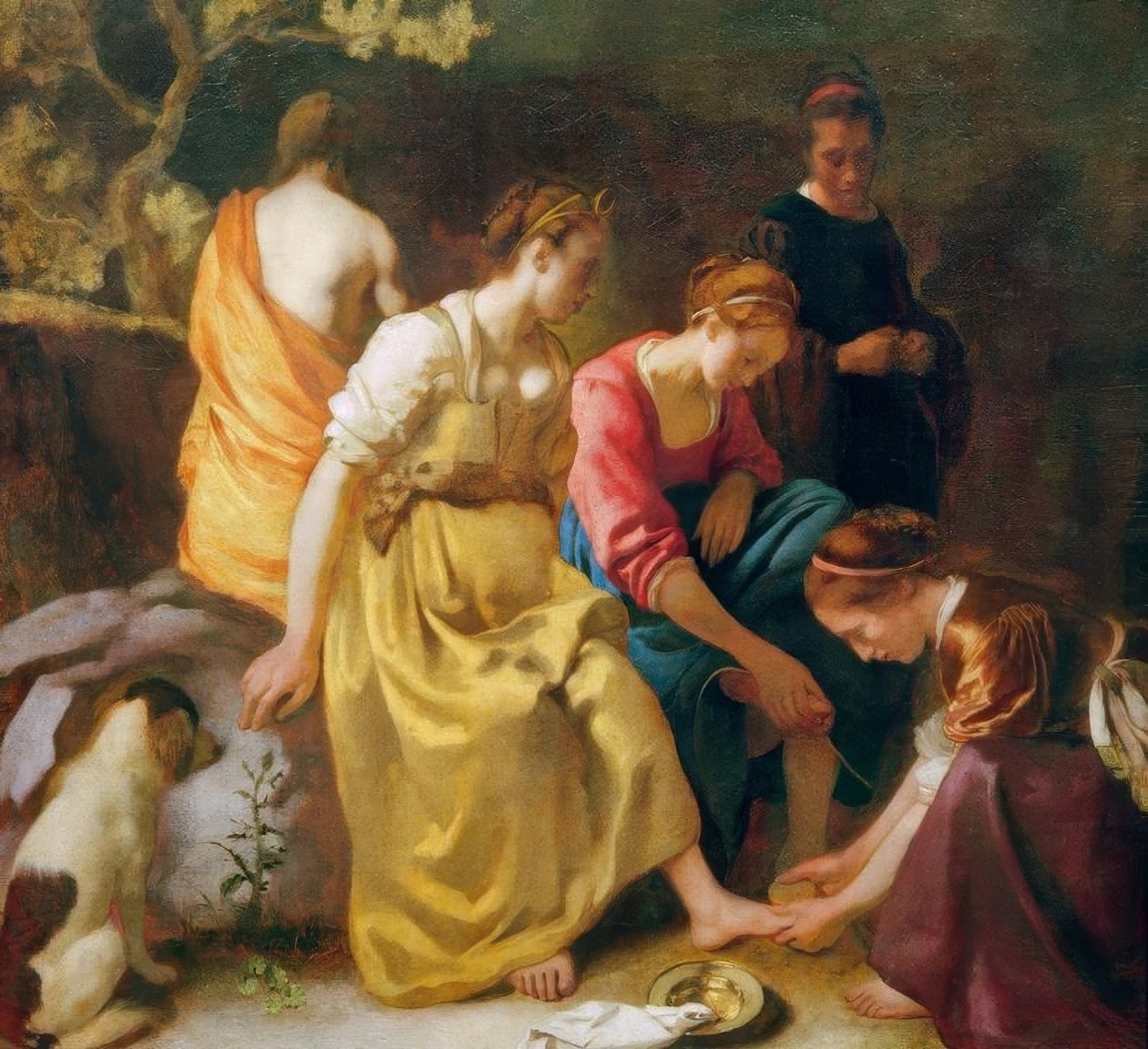 Diana, arkadaşlarıyla by Jan Vermeer van Delft