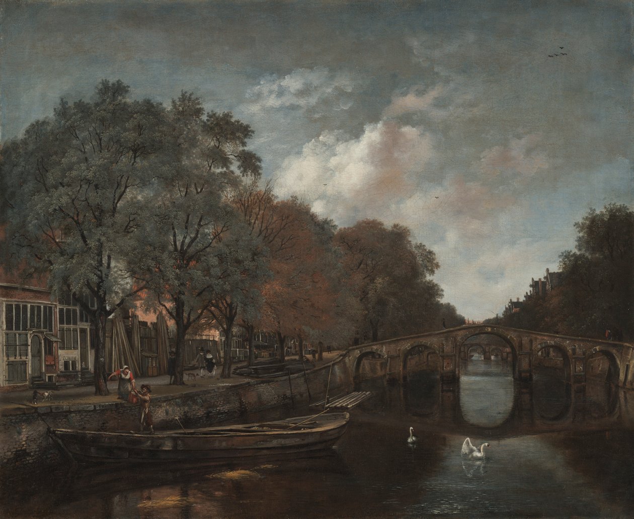 Herengracht, Amsterdam, c. 1661. by Jan Wijnants